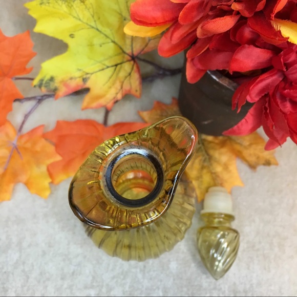 Vintage Avon amber glass cruet bottle with stopper - Picture 3 of 5